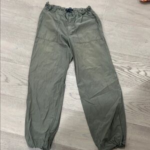 Olive Green Drawstring Pants